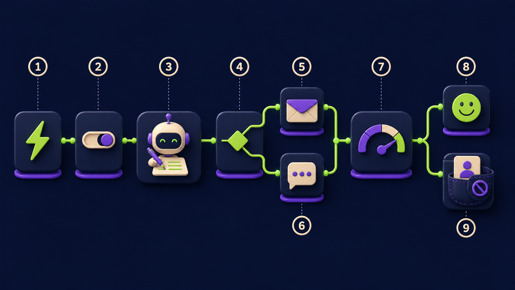 What does the n8n architecture for a non-spammy review request actually look like?