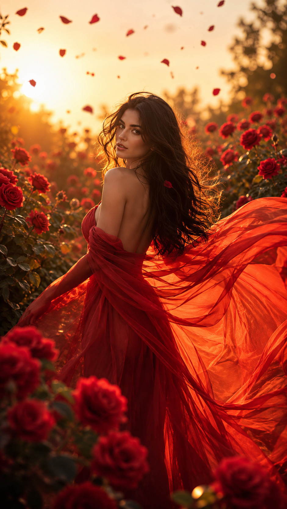Shot 3 for Crimson Chiffon Rose Garden Portrait