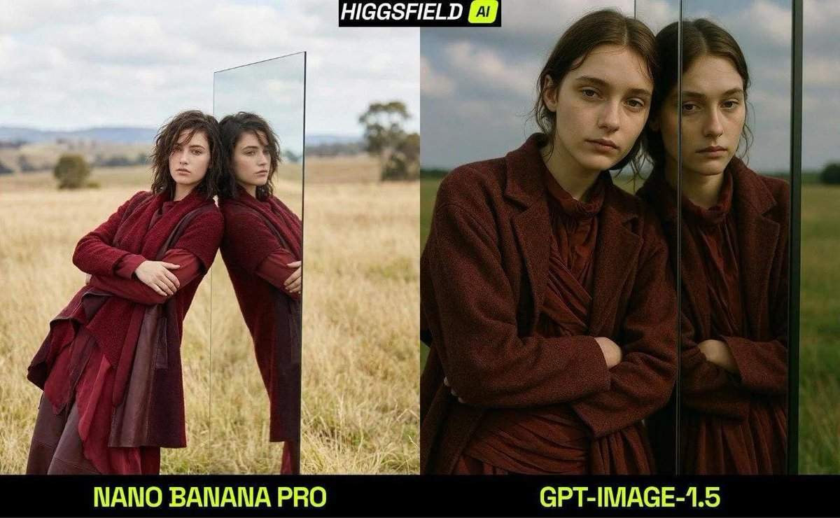 Cinematic Fashion Portrait with Reflection (Comparison)