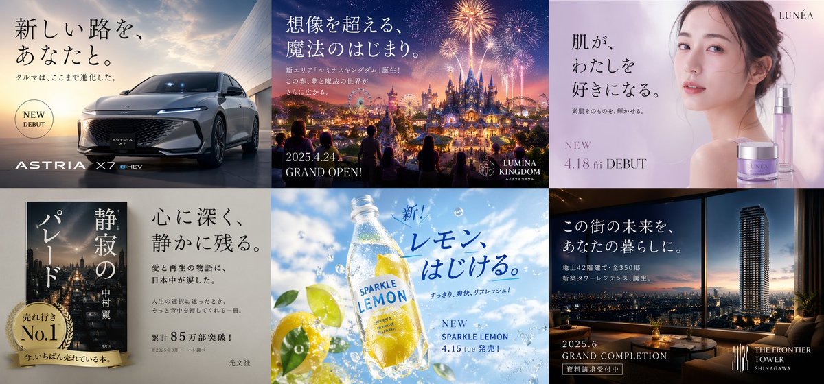 Multi-industry Japanese Ad Collage