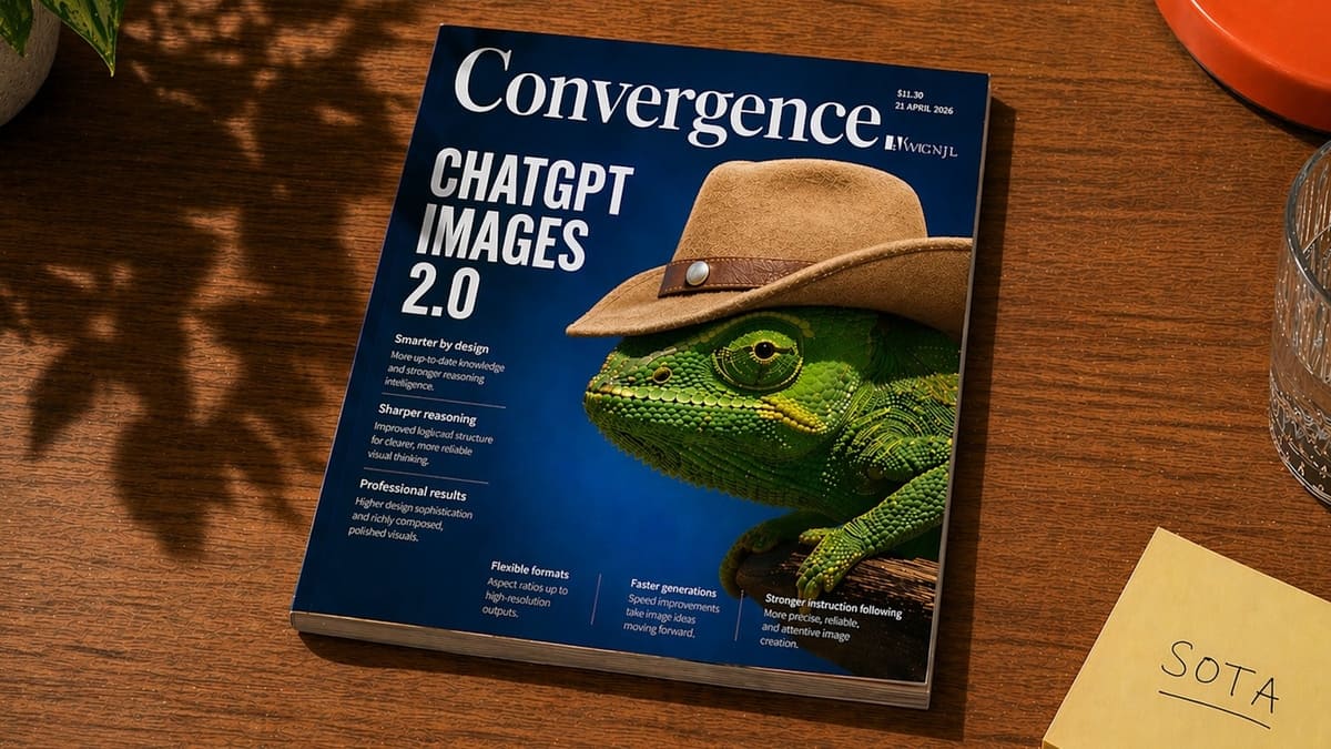 Magazine Cover on Desk with Cowboy Chameleon