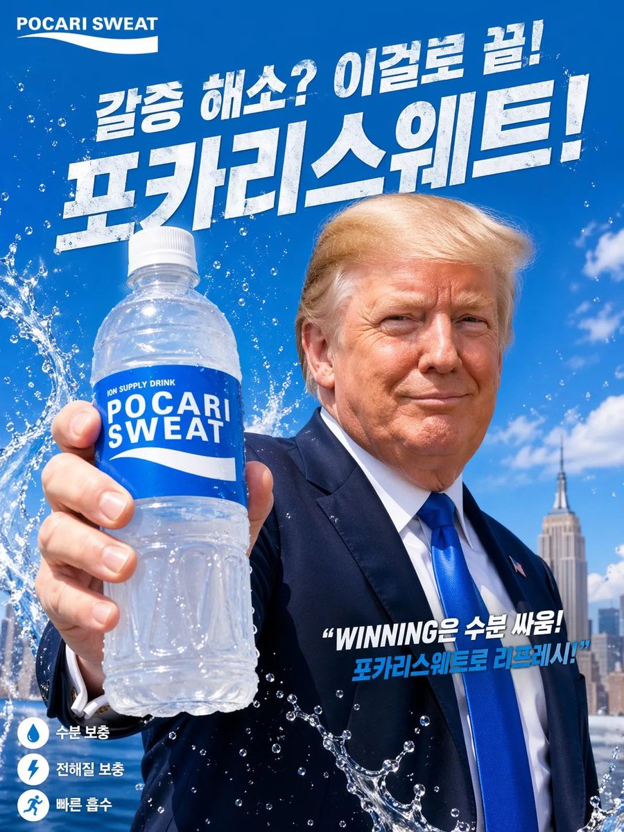 Korean Sports Drink Celebrity Ad Poster