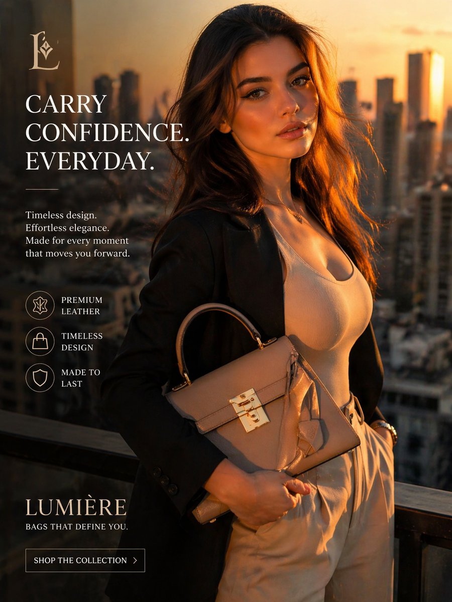 Luxury Handbag Sunset Ad