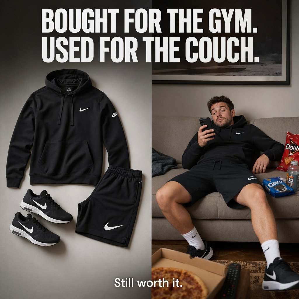 Split-Screen Athleisure Ad