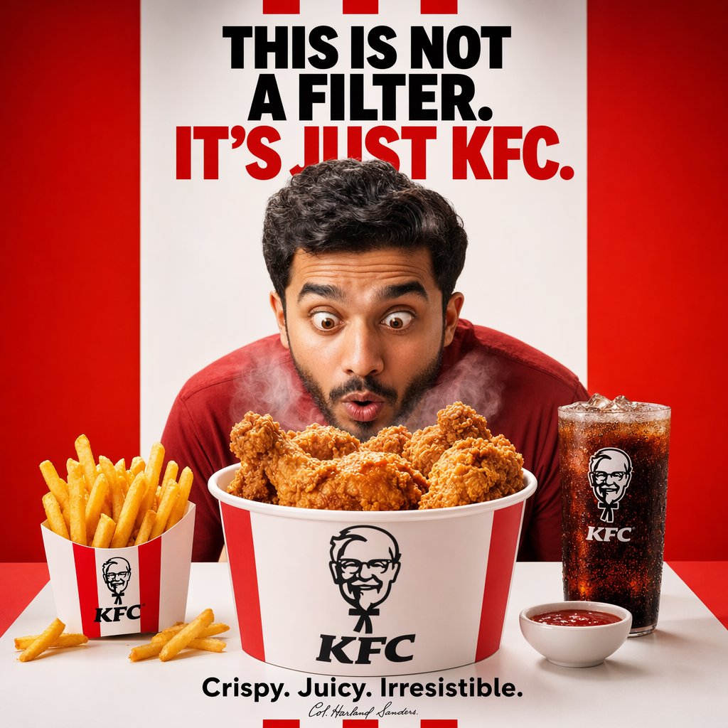 Bold KFC Food Ad Poster