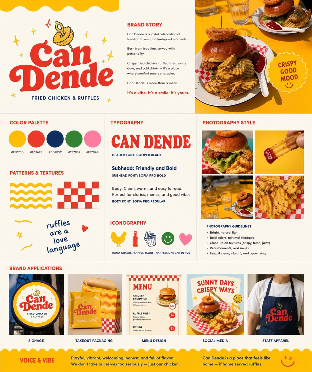 Retro Fast-Food Brand Board