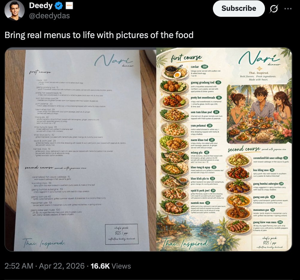 Viral Tweet Menu Before-and-After