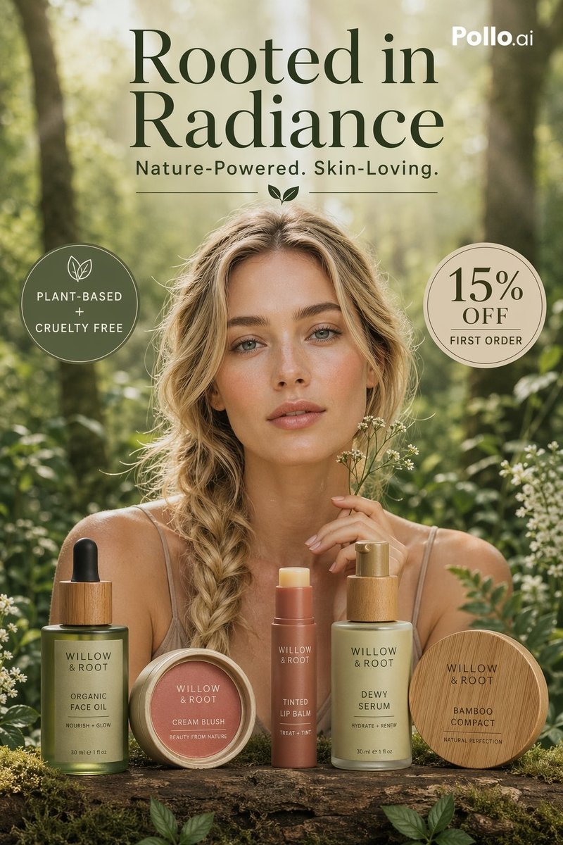 Luxury Botanical Skincare Forest Ad