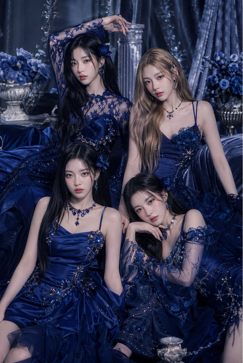 Blue Couture Group Portrait