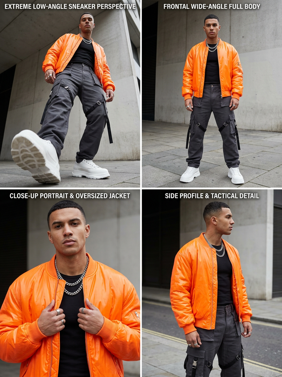 High-Fashion Streetwear Editorial Grid Collage