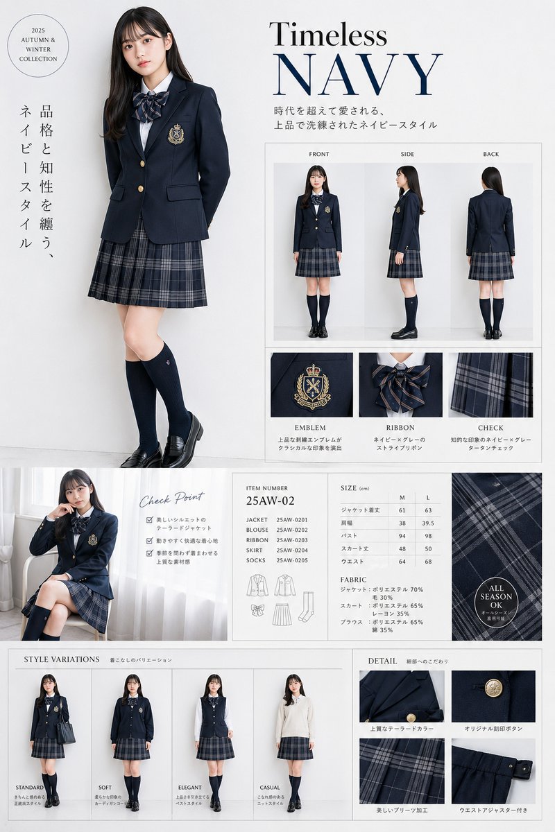 Luxury Navy School Uniform Catalog
