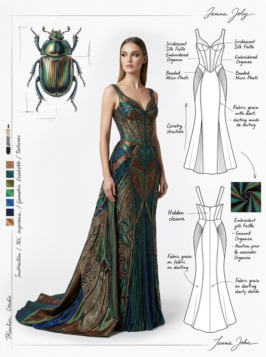 Couture Fashion Design Concept Board