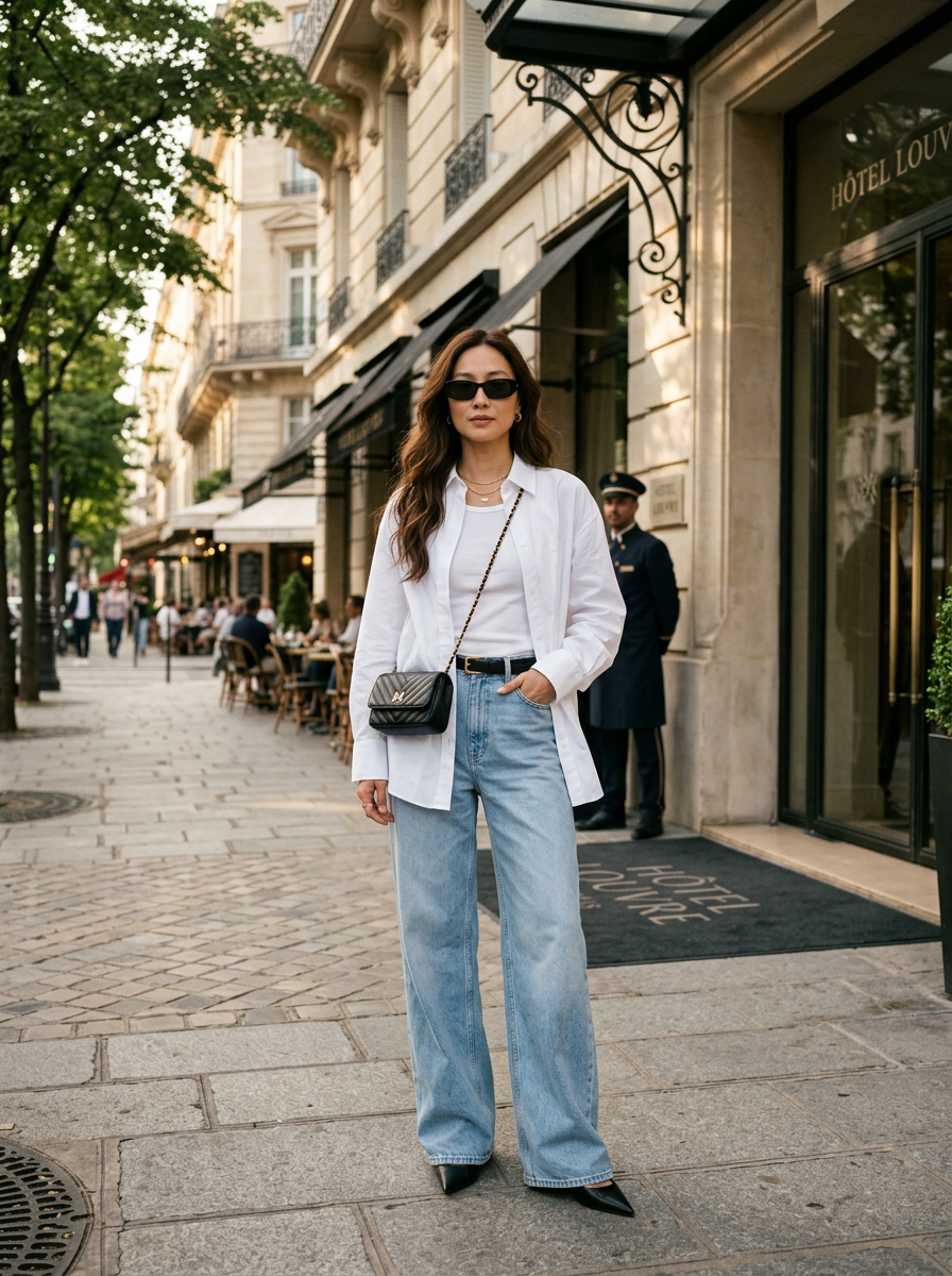 Parisian Sidewalk Fashion Editorial