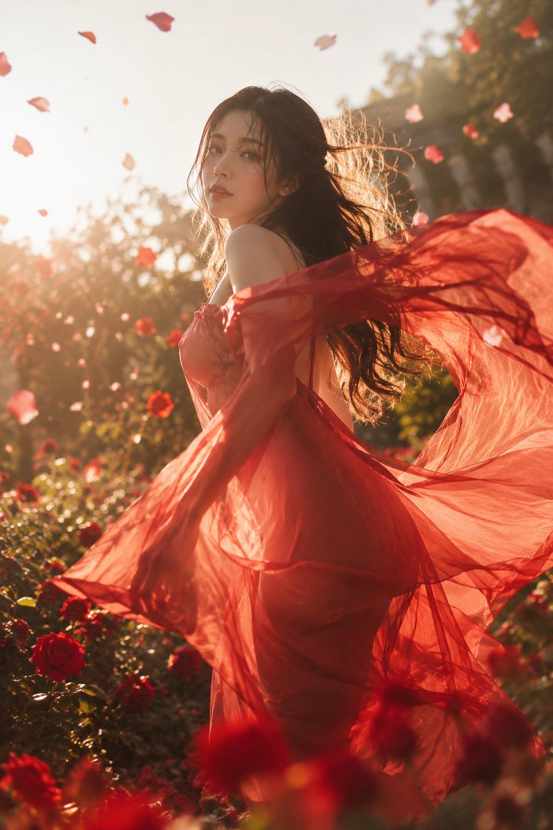 Shot 2 for Crimson Chiffon Rose Garden Portrait