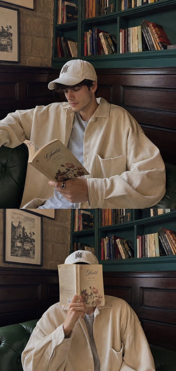 Aesthetic Cafe Library Lifestyle Collage