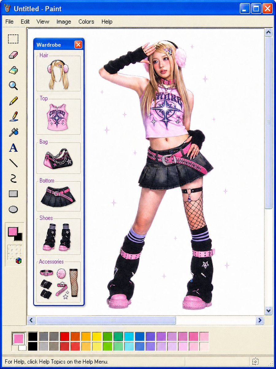 Windows Paint Y2K Wardrobe Breakdown