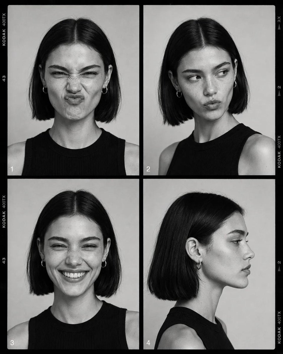 Monochrome Fashion Contact Sheet