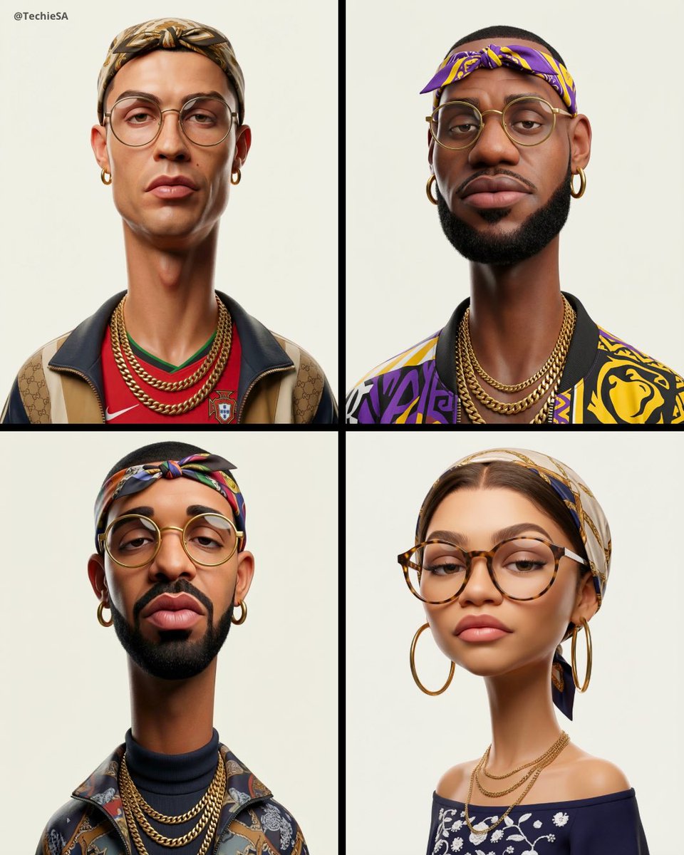 3D Stylized Caricature Fashion Portrait
