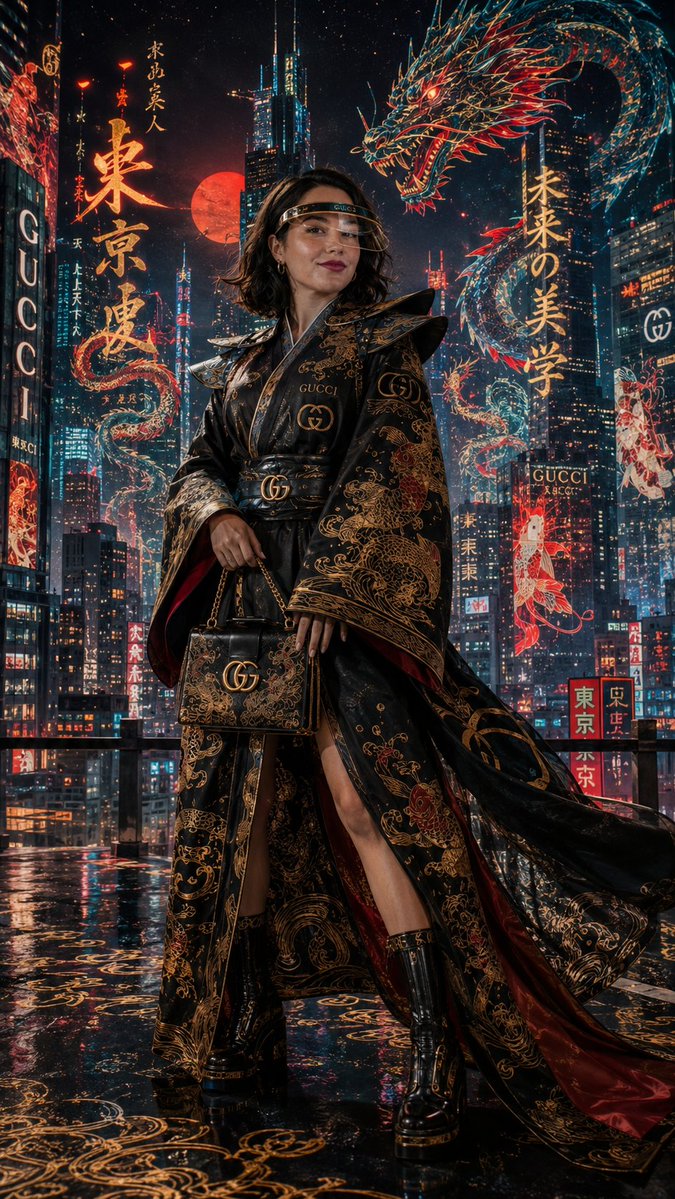 Cyber-Kimono Couture in Tokyo