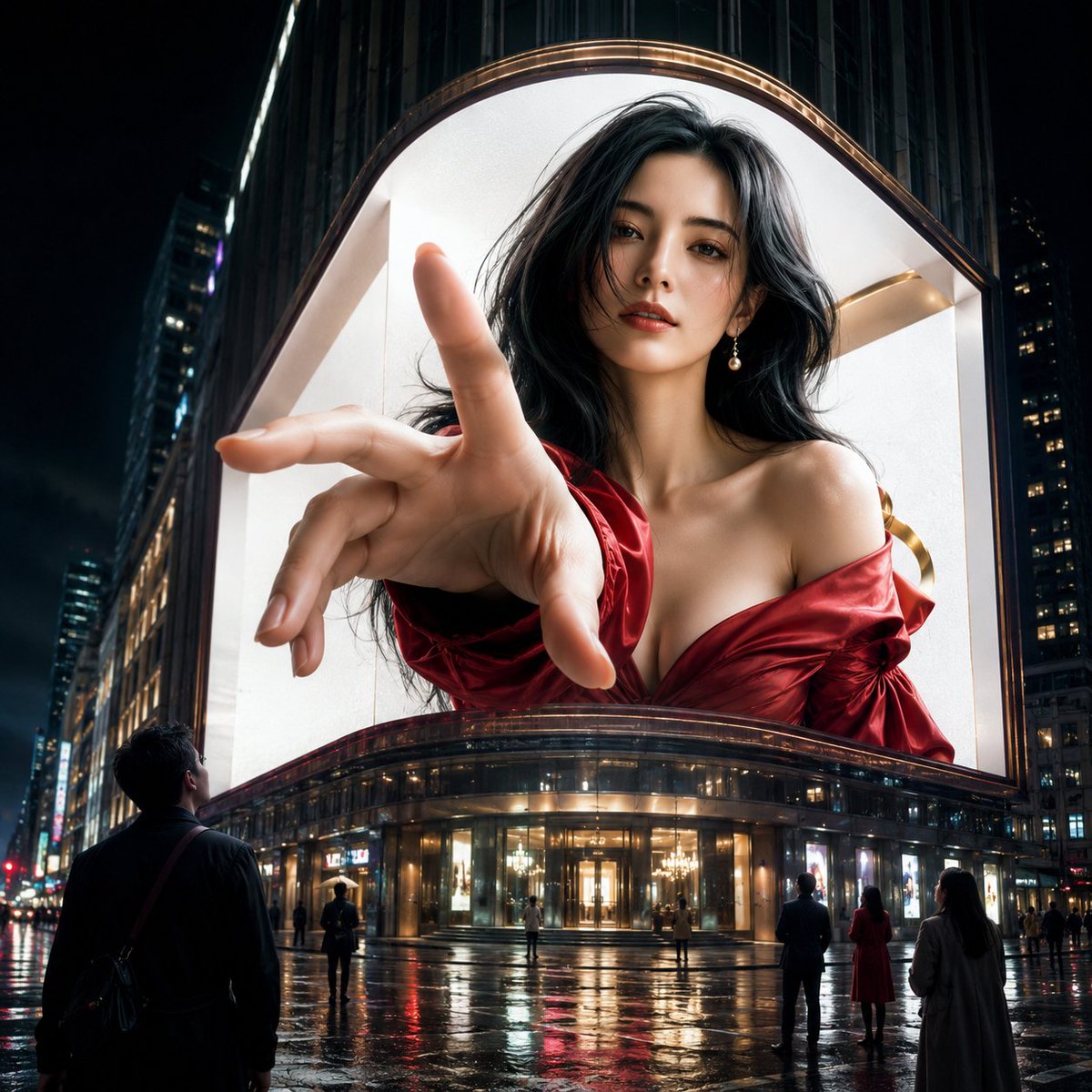 Anamorphic 3D Fashion Model Billboard
