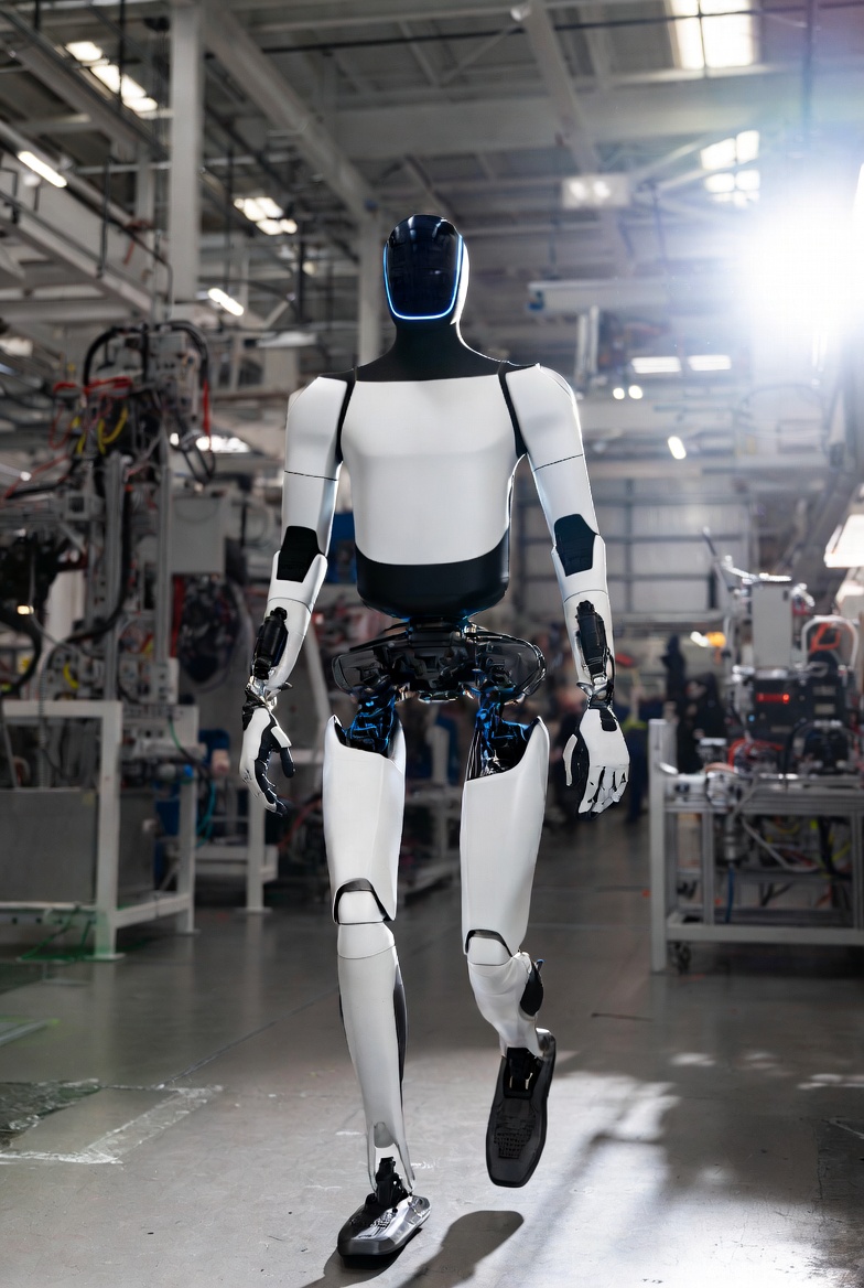 Optimus Robot on Tesla Assembly Line