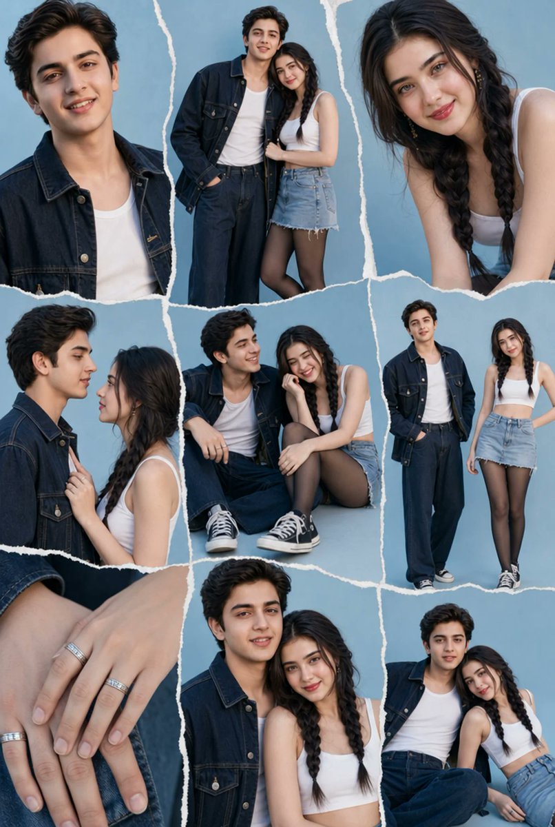 Denim Couple Collage