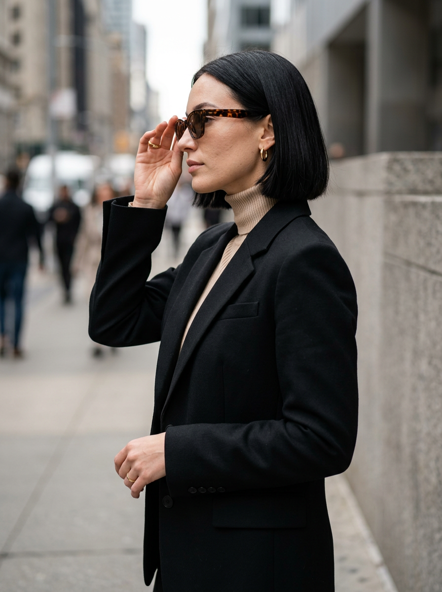 Minimalist Urban Fashion Editorial Side Profile