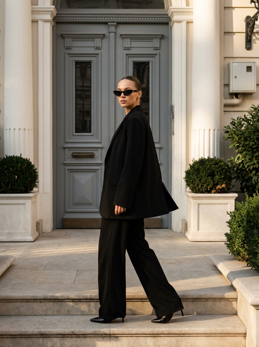 Quiet Luxury Street Fashion Editorial Prompt