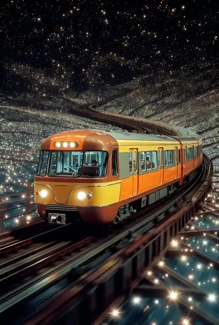 Train Zooming in Star Field Video Prompt
