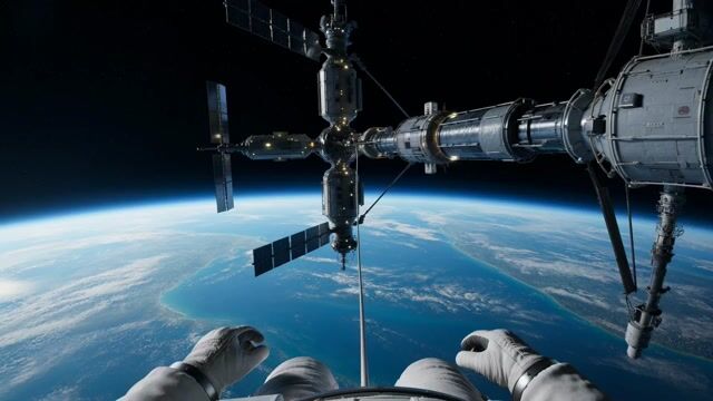 Spacewalk Explosion and Spinning Drift Video Prompt
