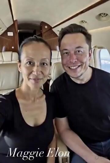 Maggie and Elon Drinking with Shaka Gesture