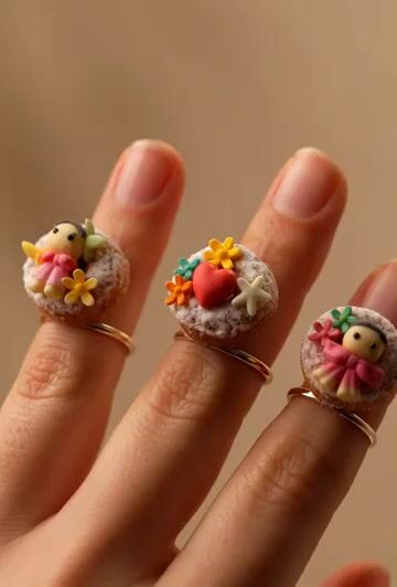 Gingerbread Finger Rings