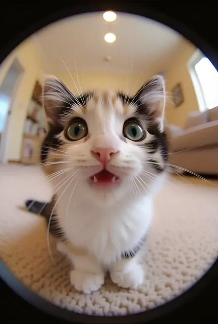 Cat interaction and tripping video prompt