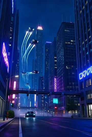 Cinematic Cyberpunk Vertical Reel Video Prompt