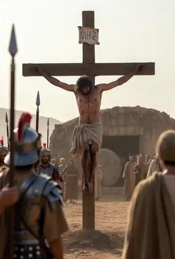 Grok Imagine Prompt: Easter demonstration from the crucifixion and resurrection as it happened 2026 years ago