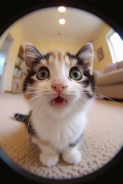Excited cat movements video prompt