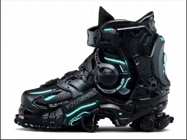 Futuristic Cyberpunk Boot Morphing Video