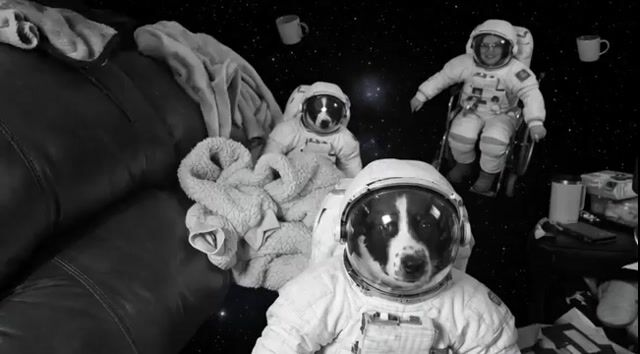 Floating Happily in Space Video Prompt