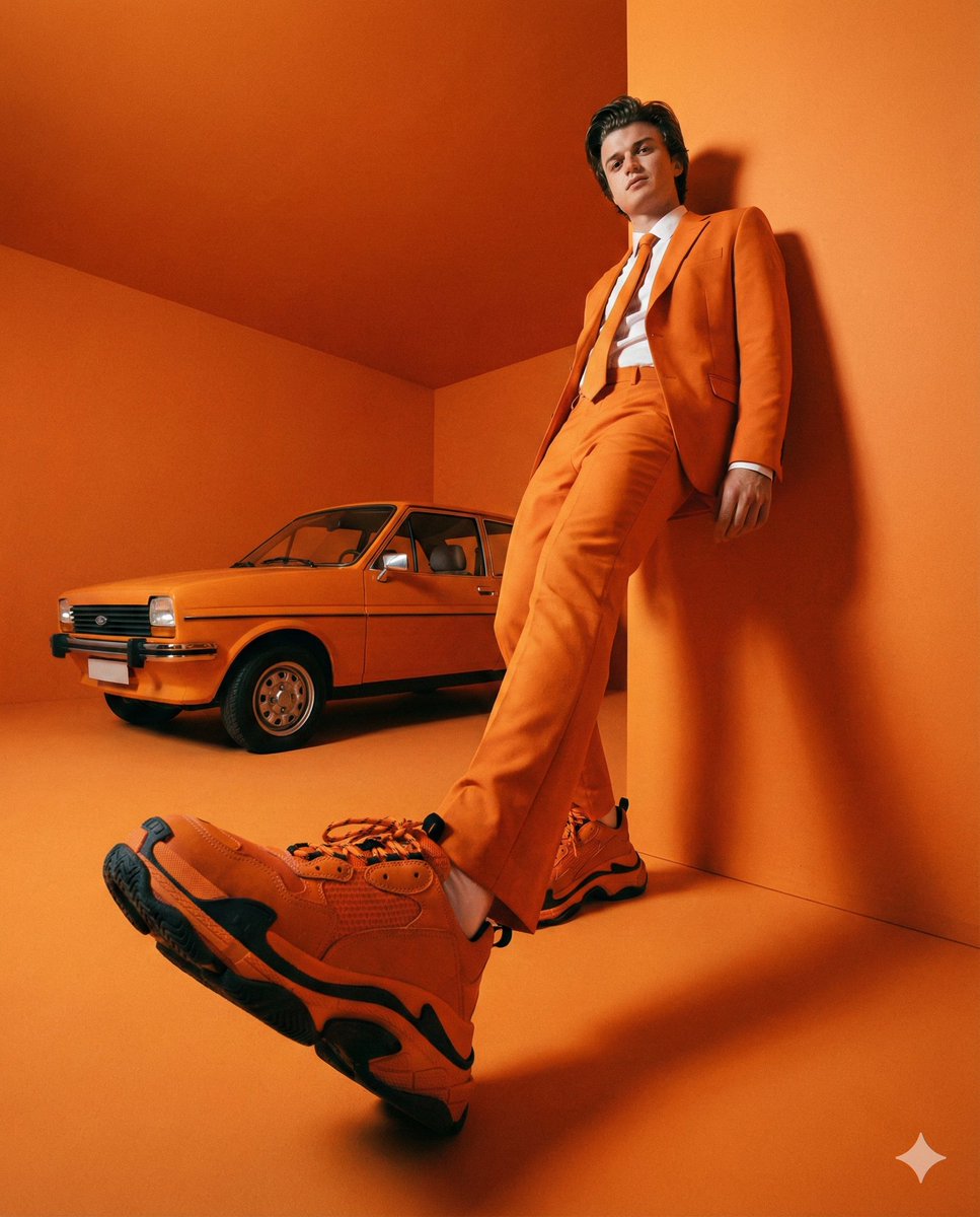 Steve Harrington Tangerine Fashion Editorial Prompt