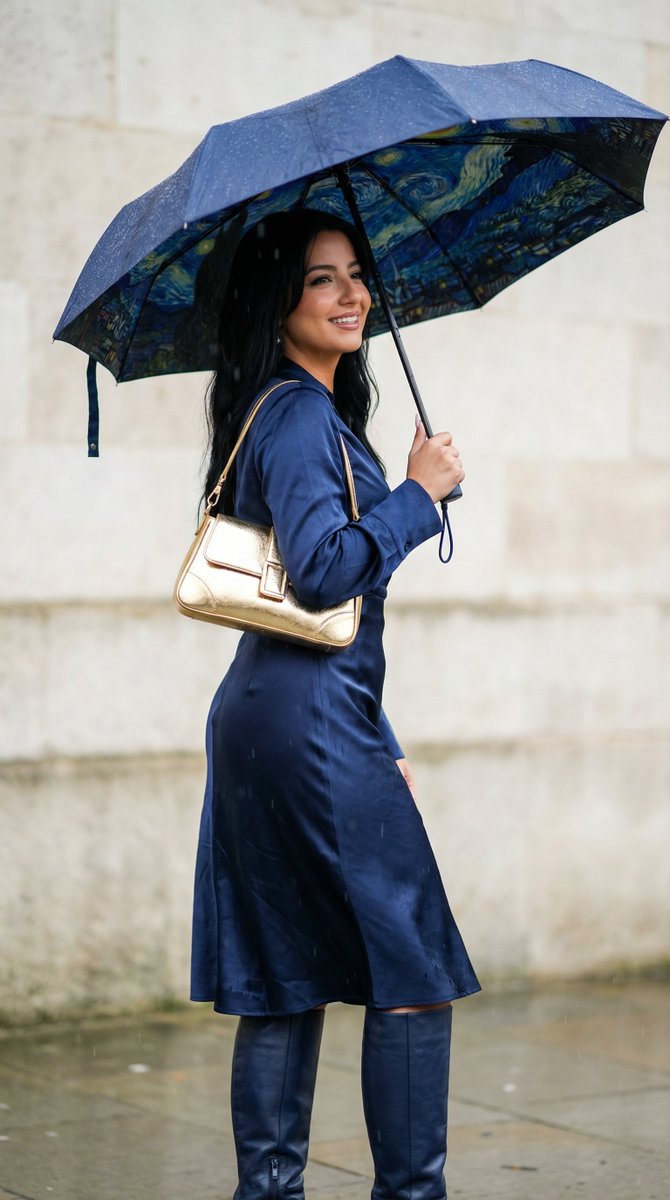Cinematic Rain Fashion Transformation (Image-to-Image)