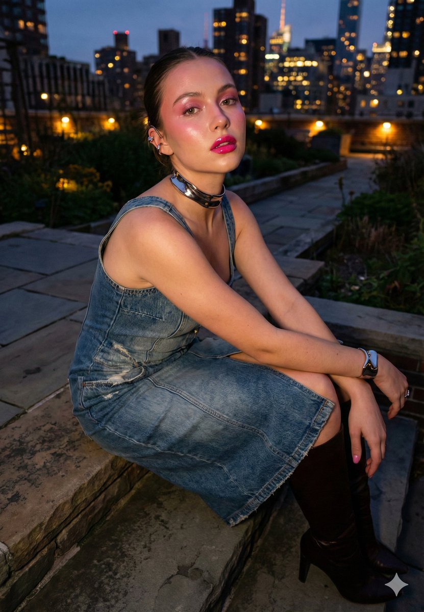 Urban Night Cinematic Fashion Portrait Prompt