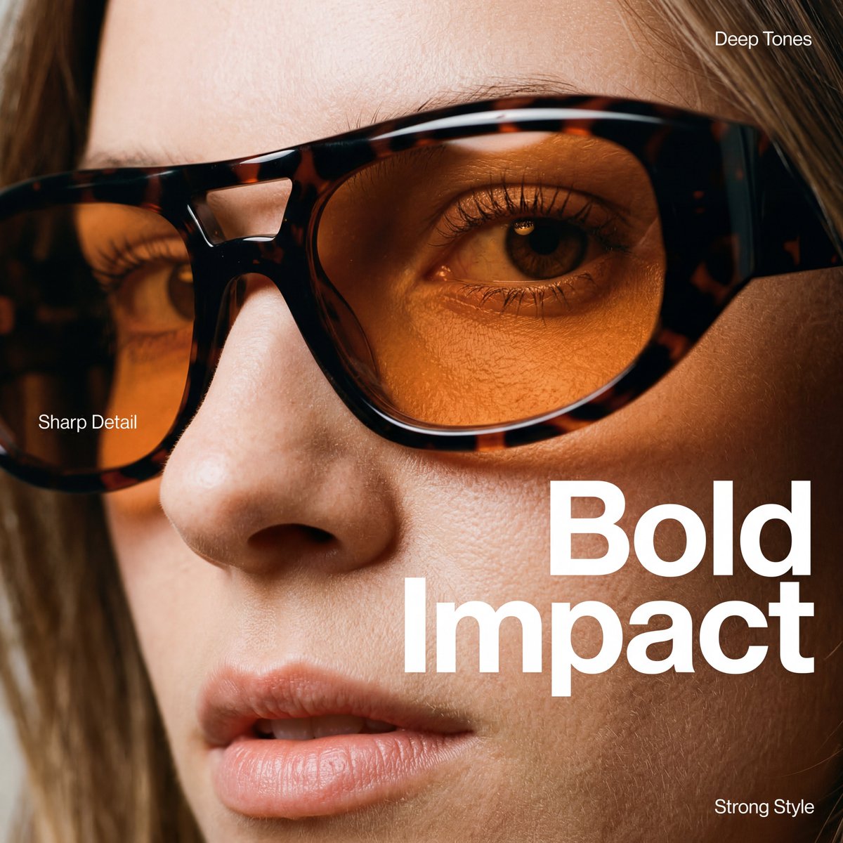 High-Fashion Eyewear Editorial Close-Up Prompt