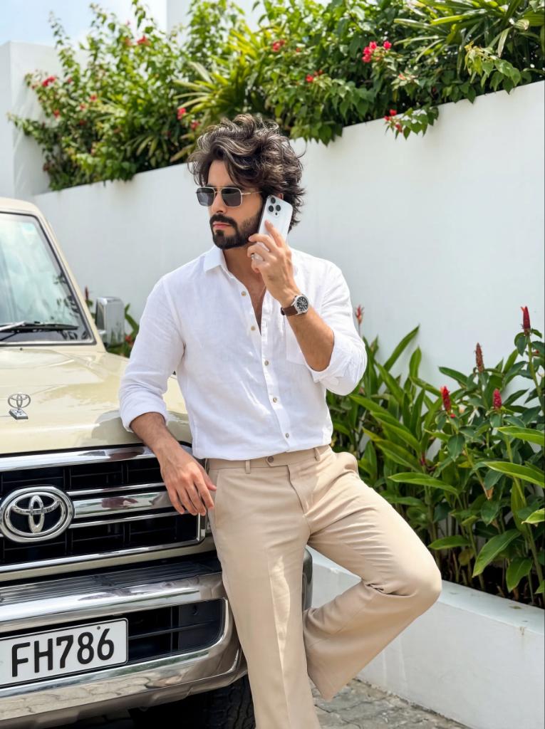 Ultrarealistic Image of Stylish Boy Leaning on Land Cruiser