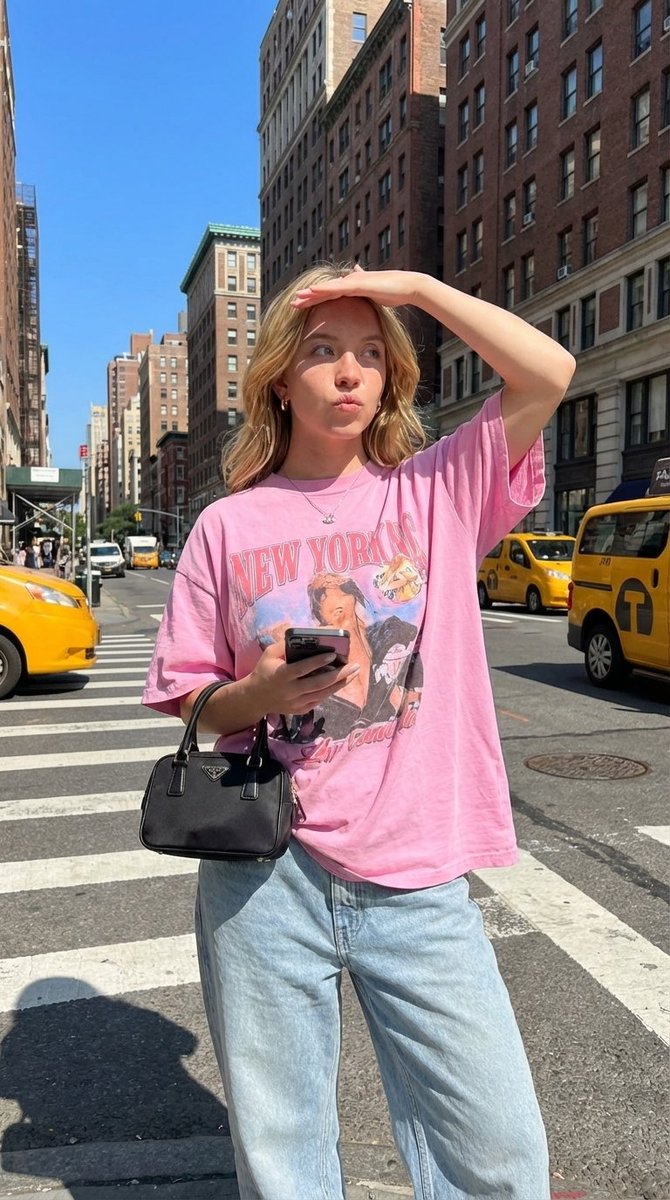 NYC Street Fashion Editorial Prompt with Harsh Sunlight