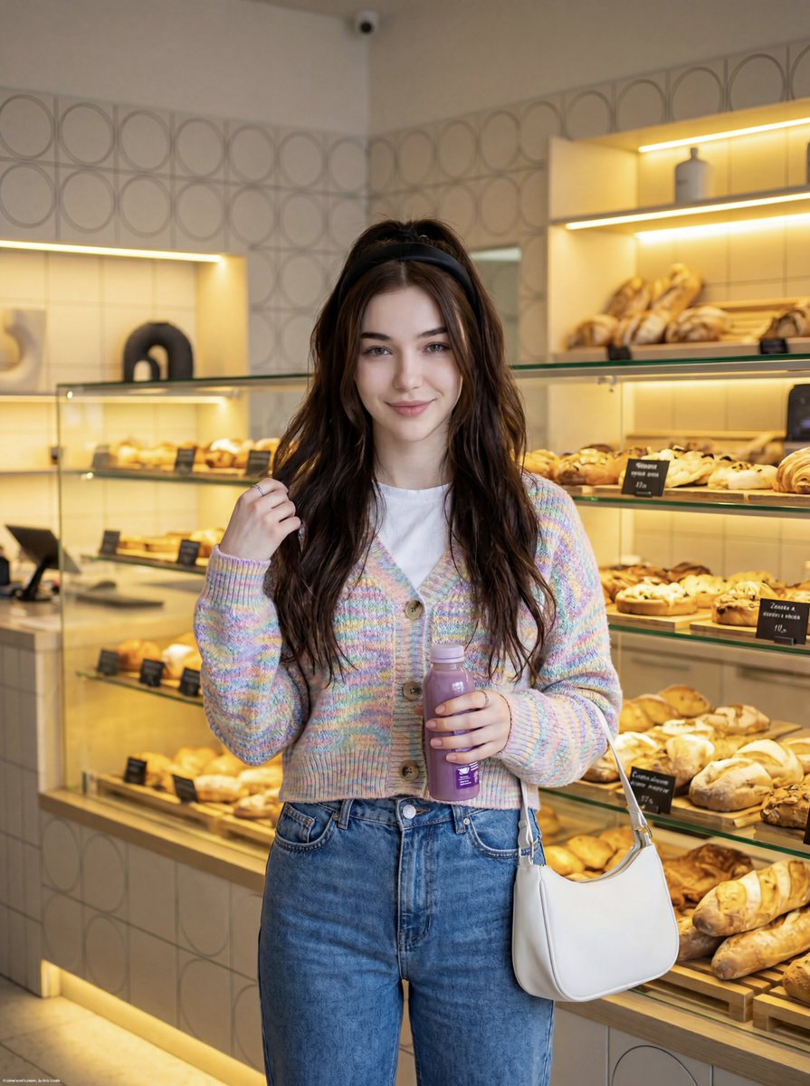 Cute Lifestyle Photo in a Modern Bakery