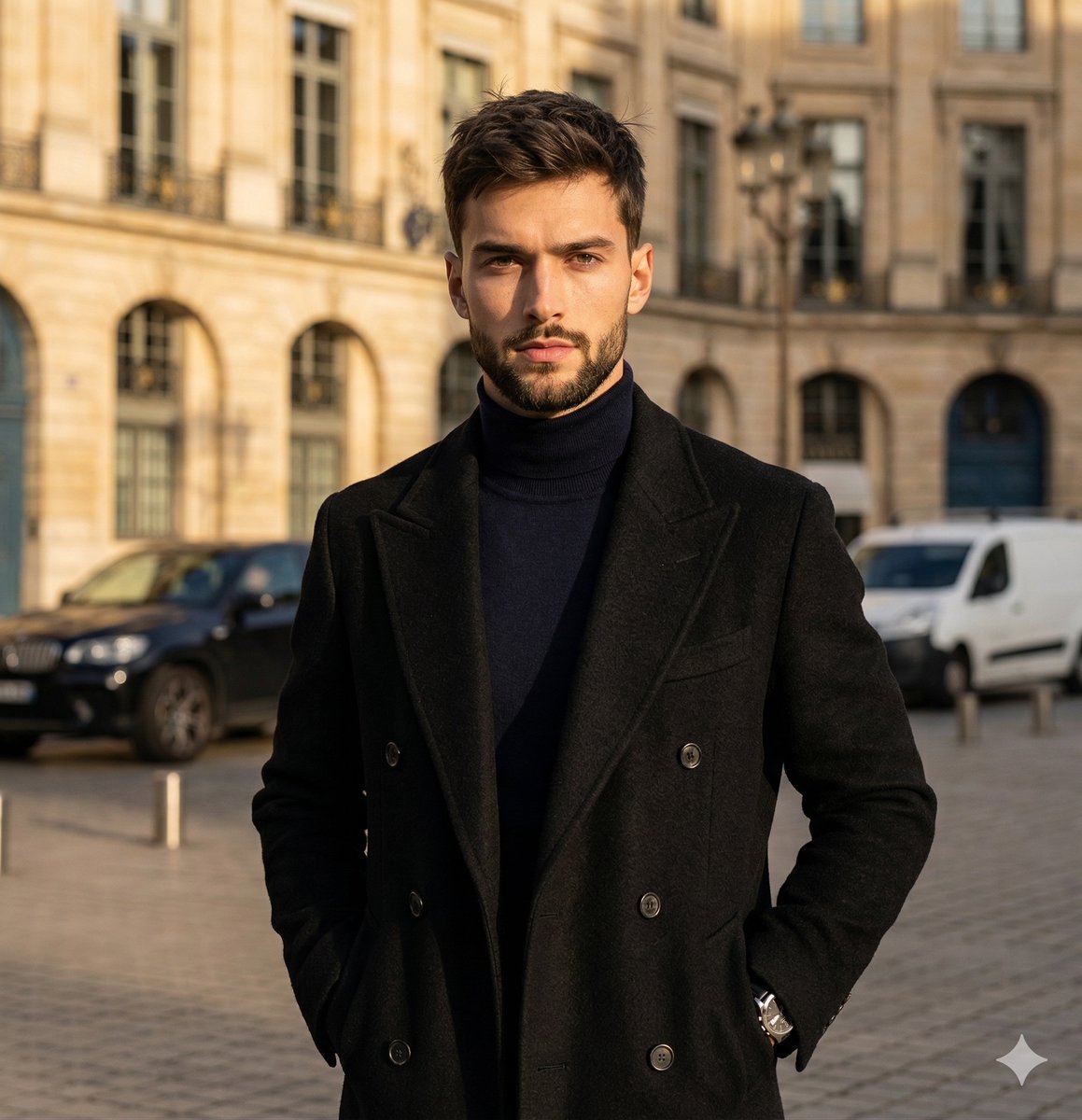 High-Contrast Street Fashion Editorial Portrait