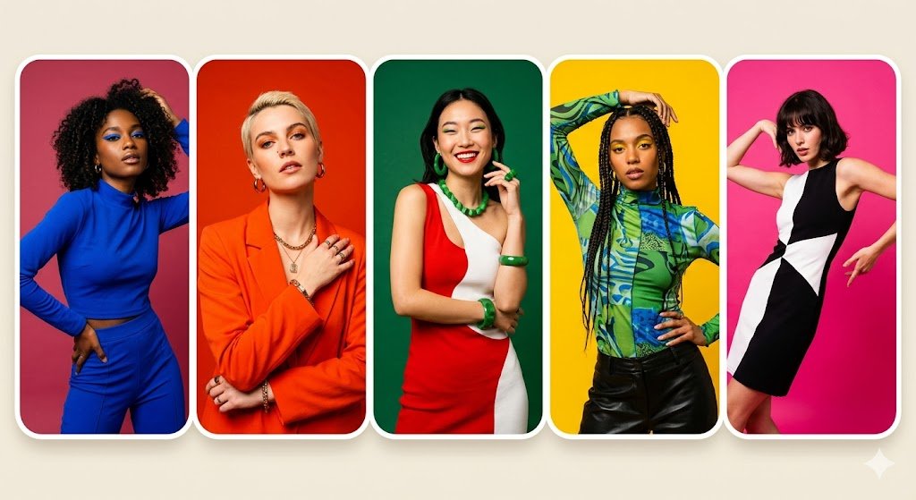 Colorful Portrait Collage Prompt