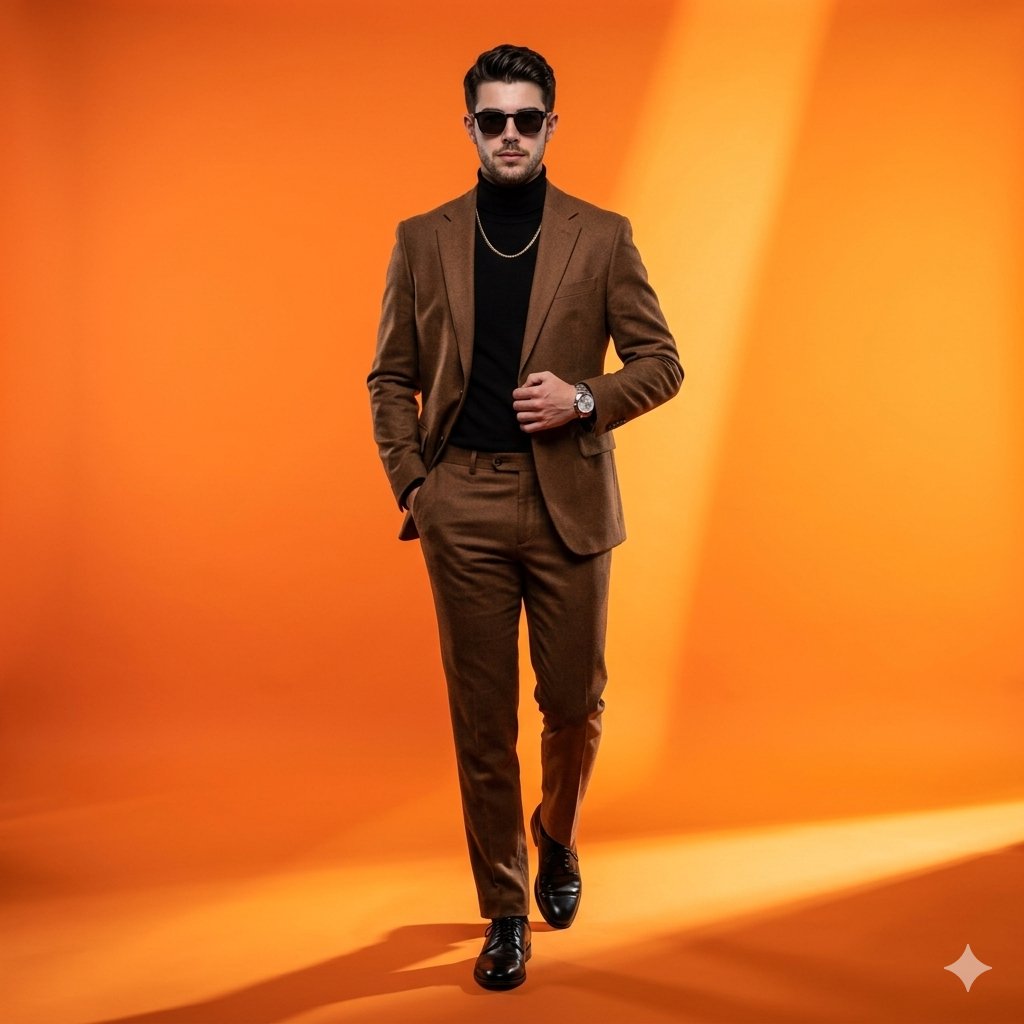 High-Fashion Gradient Studio Portrait