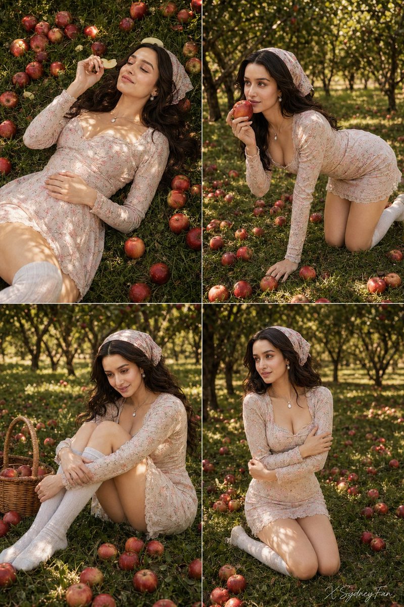 Apple Orchard 4-Panel Collage Prompt
