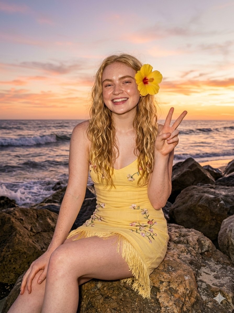 Tropical Beach Sunset Fashion